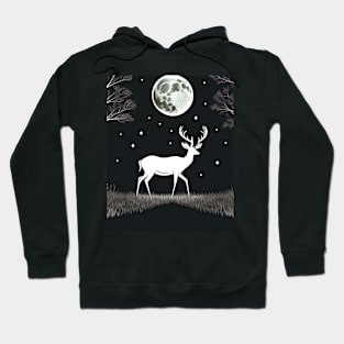 Deer Under The Moonlight Hoodie